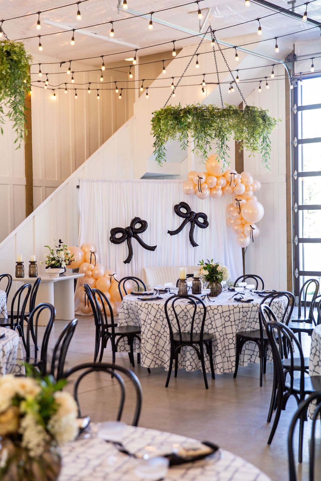Black &amp; White Bridal Shower Tied With a Bow 