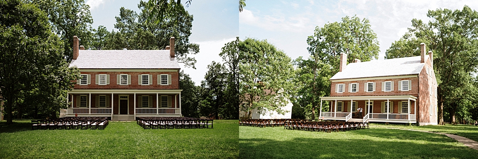  Charming outdoor wedding ceremony for this spring wedding outside the beautiful manor house at Locust Grove in Louisville Kentucky. spring wedding Locust Grove Louisville photographer Kentucky wedding photography by Lauren outdoor wedding ceremony b