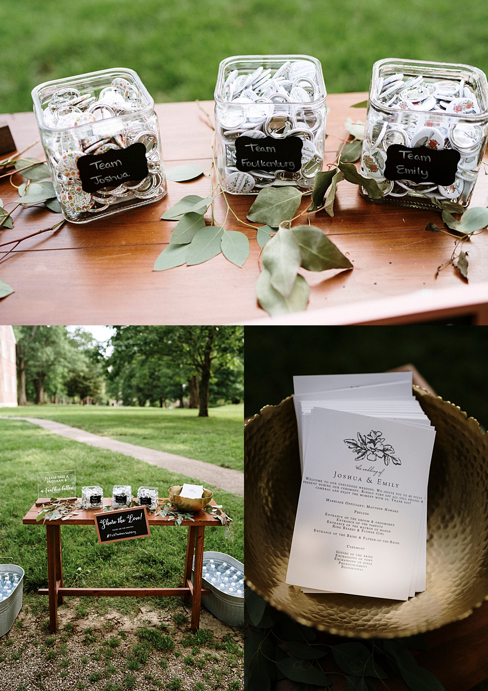  Sweet wedding favors displayed as guests arrive at this spring wedding in Louisville Kentucky at Locust Grove. spring wedding favors Locust Grove Louisville photographer Kentucky wedding photography by Lauren outdoor wedding bride and groom #photogr