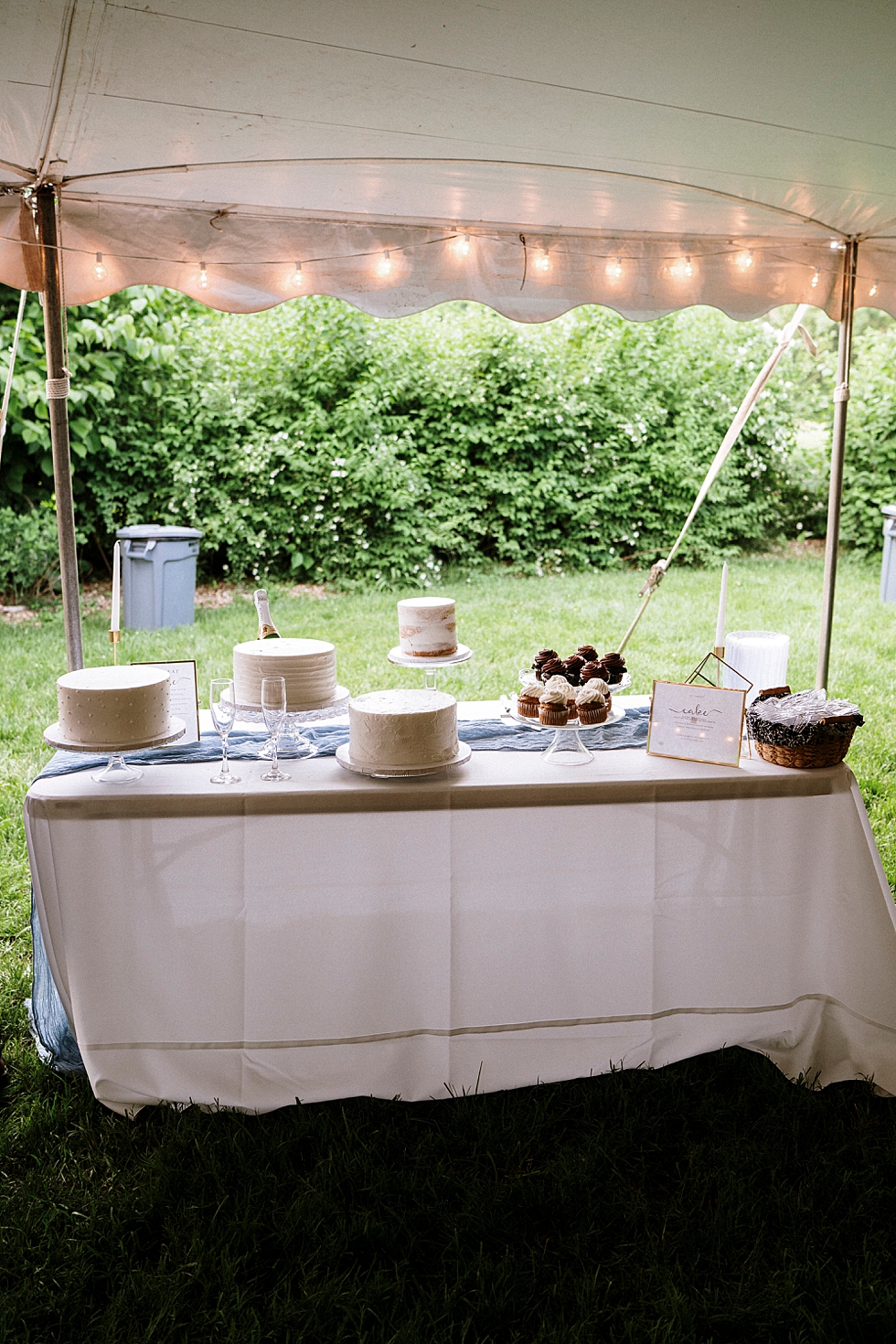  Sweetest wedding favors displayed at this outdoor wedding reception in Louisville Kentucky at Locust Grove. spring wedding reception Locust Grove Louisville photographer Kentucky wedding photography by Lauren outdoor wedding cakes and cupcakes bride