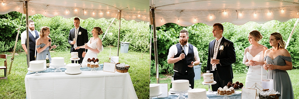  Heartfelt wedding toasts from the maid of honor and best man at this outdoor reception in Kentucky at Locust Grove. spring wedding dress Locust Grove Louisville photographer Kentucky wedding photography by Lauren outdoor wedding reception best man m