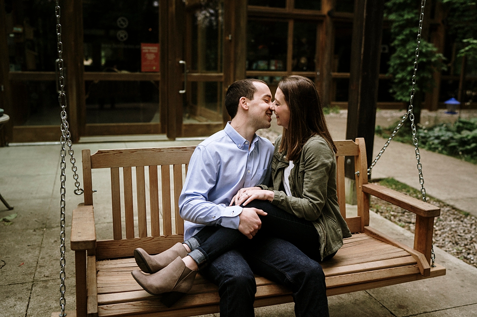  Swinging into the wedding day at this dreamy engagement shoot in the Bernheim forest in Louisville Kentucky. spring engagement photoshoot Bernheim forest Louisville Kentucky photography by Lauren fiancé wedding announcement photos love getting marri