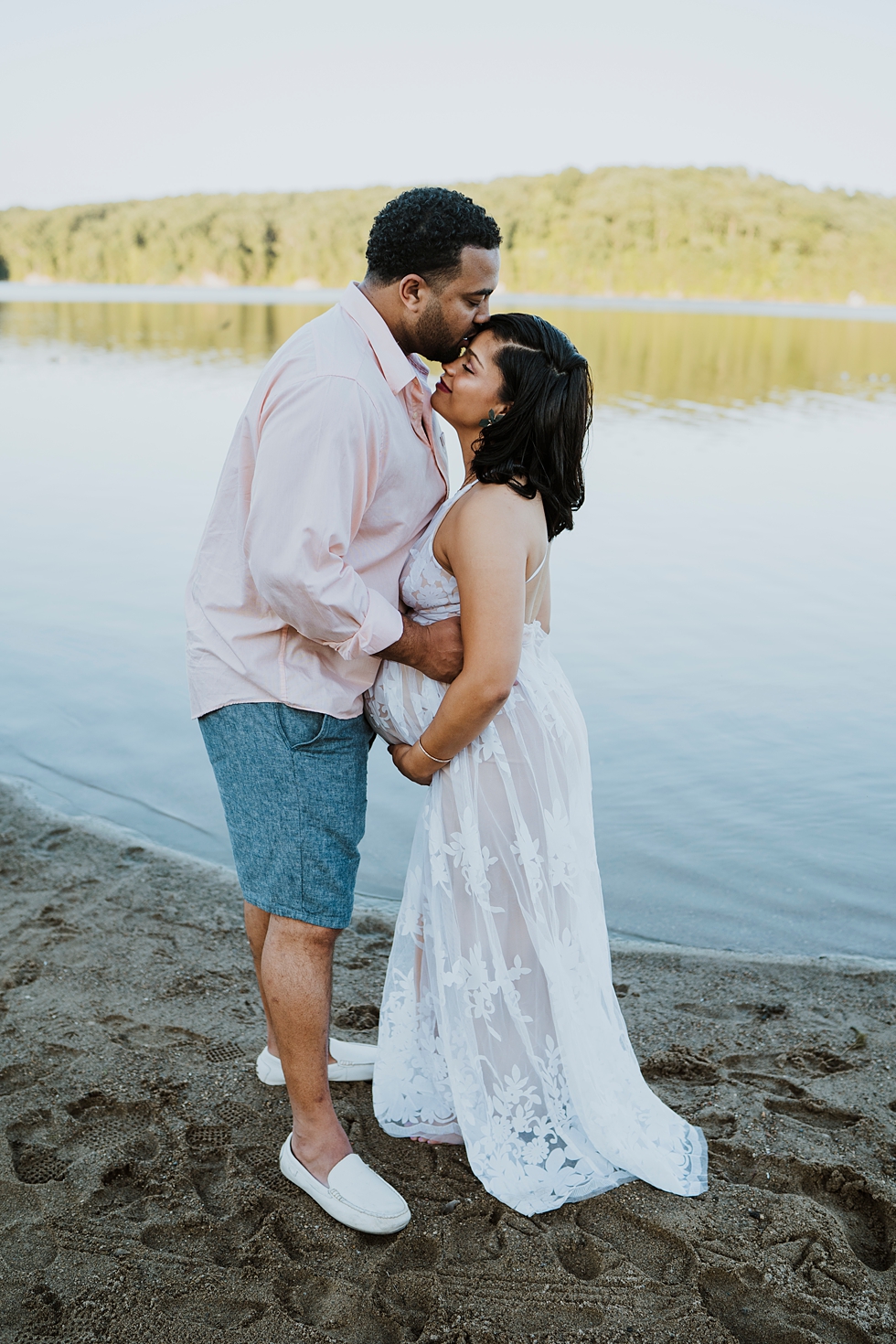  MATERNITY PHOTO SHOOT KISS ON THE BEACH BABY BUMP PHOTOS CINCINNATI PHOTO SHOOT MATERNITY PHOTOGRAPHER WHITER LACE DRESS WITH SHEER BOTTOM #photographer #maternityphotos #pregnancy #babybump #maternityphotoshoot #cincinnatiphotographer #louisvilleph