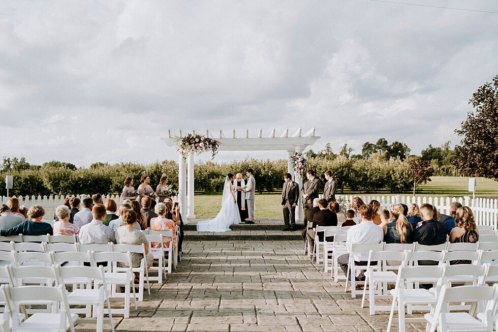  Stunning outdoor wedding ceremony at Huber’s Winery photographed by Photography and Design by Lauren #weddinggoals #weddingphotographer #married #outdoorceremony #kentuckyphotographer #indianaphotographer #louisvillephotographer #weddingphotos #husb