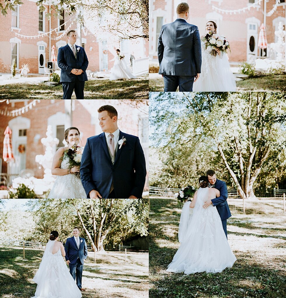  First look photos for the bride and groom. They were precious! #weddinggoals #weddingphotographer #married #ceremonyandreception #kentuckyphotographer #indianaphotographer #louisvillephotographer #weddingphotos #husbandandwife #gorgeousweddingown #t