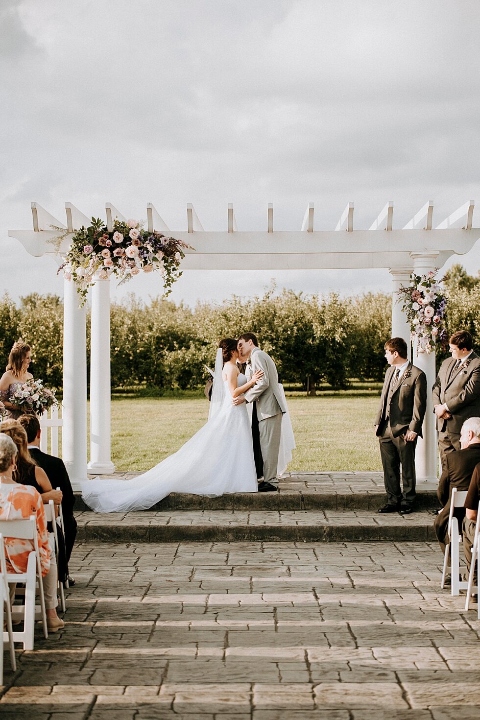  Stunning outdoor ceremony at Huber’s Winery as the bride and groom are pronounced man and wife #weddinggoals #weddingphotographer #married #outdoorceremony #kentuckyphotographer #indianaphotographer #louisvillephotographer #weddingphotos #husbandand