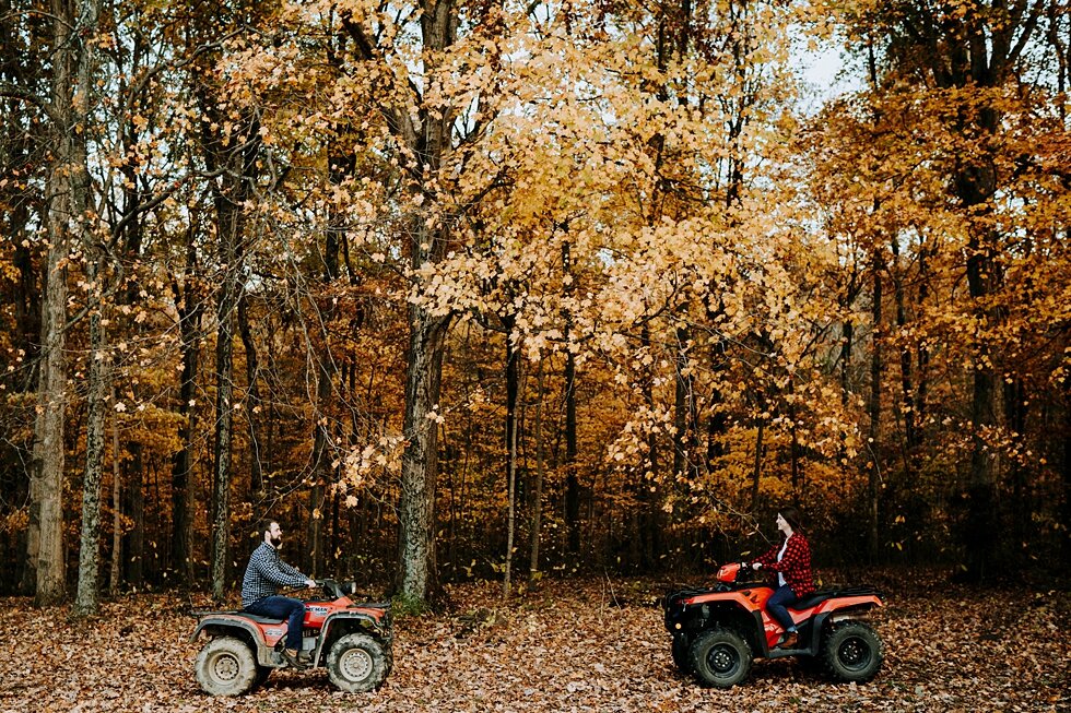  Adventurous engaged couple hops on their four wheeler’s for a special personalized engagement session! #engagementgoals #engagementphotographer #engaged #outdoorengagement #kentuckyphotographer #indianaphotographer #louisvillephotographer #engagemen