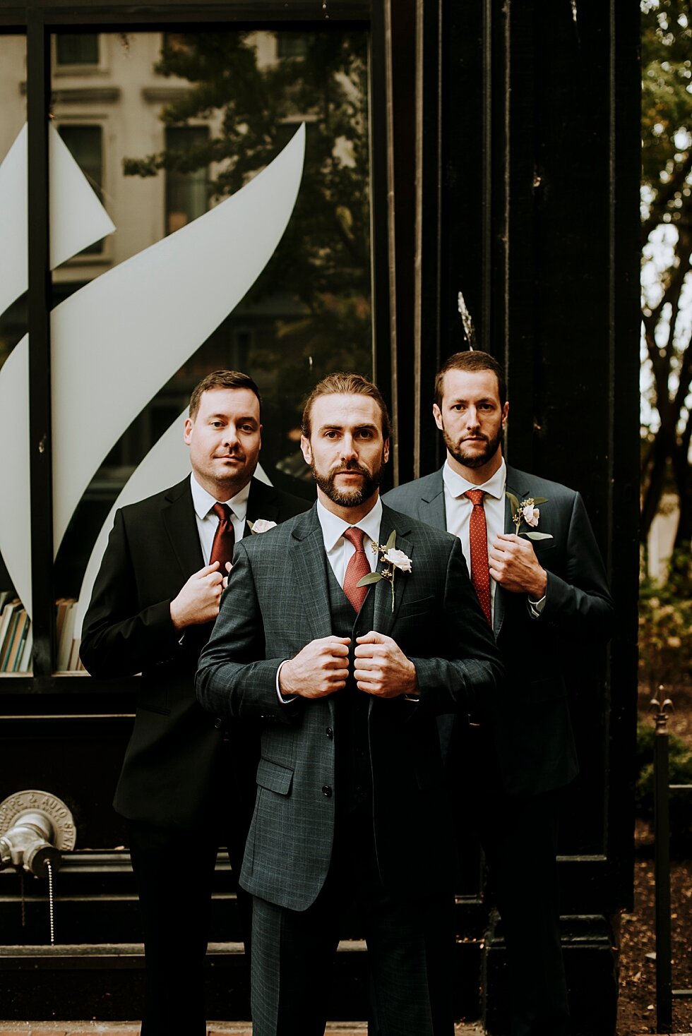  The groomsmen stood strong behind the groom and supported him throughout the whole day! #weddinggoals #weddingphotographer #married #ceremonyandreception #indianaphotographer #louisvillephotographer #weddingphotos #husbandandwife #gorgeousweddingown