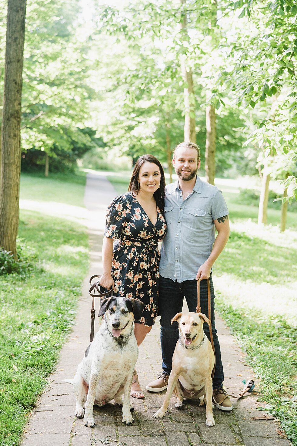  Engaged couple and their two furry family members at their summer engagement session in Kentucky. #engagementgoals #engagementphotographer #engaged #outdoorengagement #kentuckyphotographer #indianaphotographer #louisvillephotographer #engagementphot