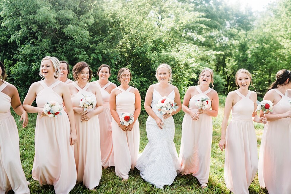  Bride and Bridesmaids  Bride and Groom having fun with their wedding party.  #thatsdarling #weddingday #weddinginspiration #weddingphoto #love #justmarried #midwestphotographer #kywedding #louisville #kentuckywedding #louisvillekyweddingphotographer