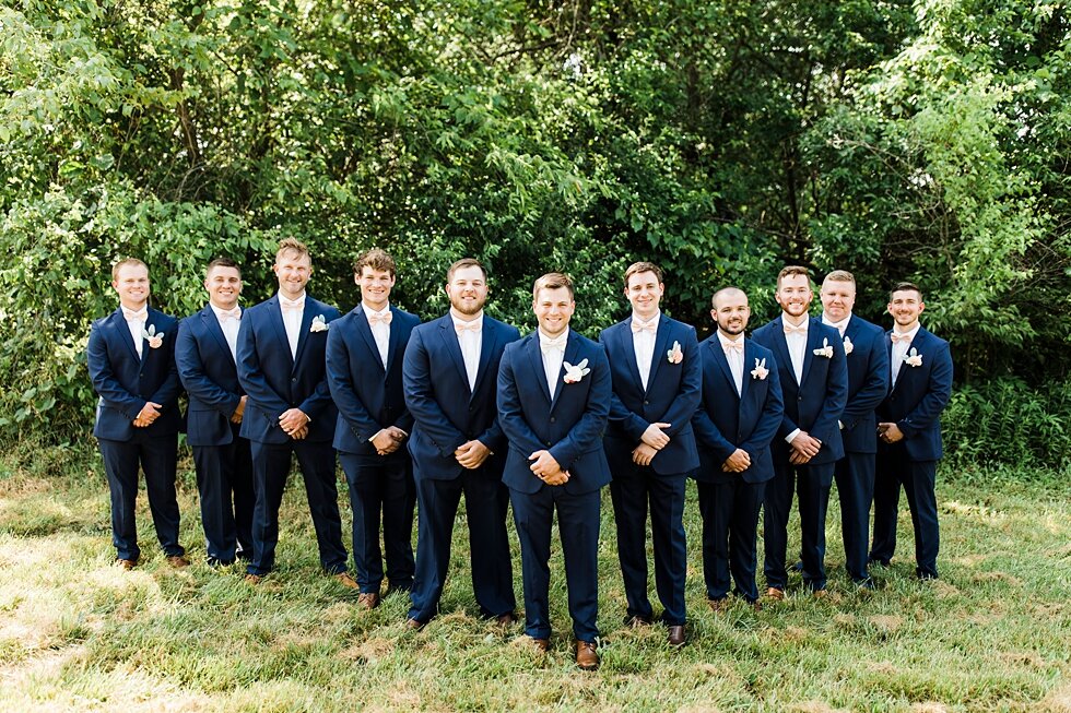  Groom and Groomsmen  Bride and Groom having fun with their wedding party.  #thatsdarling #weddingday #weddinginspiration #weddingphoto #love #justmarried #midwestphotographer #kywedding #louisville #kentuckywedding #louisvillekyweddingphotographer #