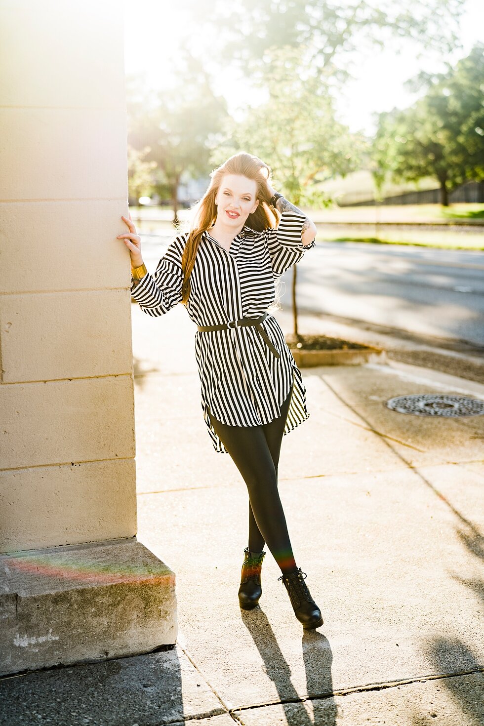  Red head hair salon owner takes outdoor head shots in downtown louisville  #branding #brandingsession #headshots #outdoorheadshots #brandingphotographer #brandingphotography #headshotphotographer #louisvillebranding #louisville #louisvillebrandingph