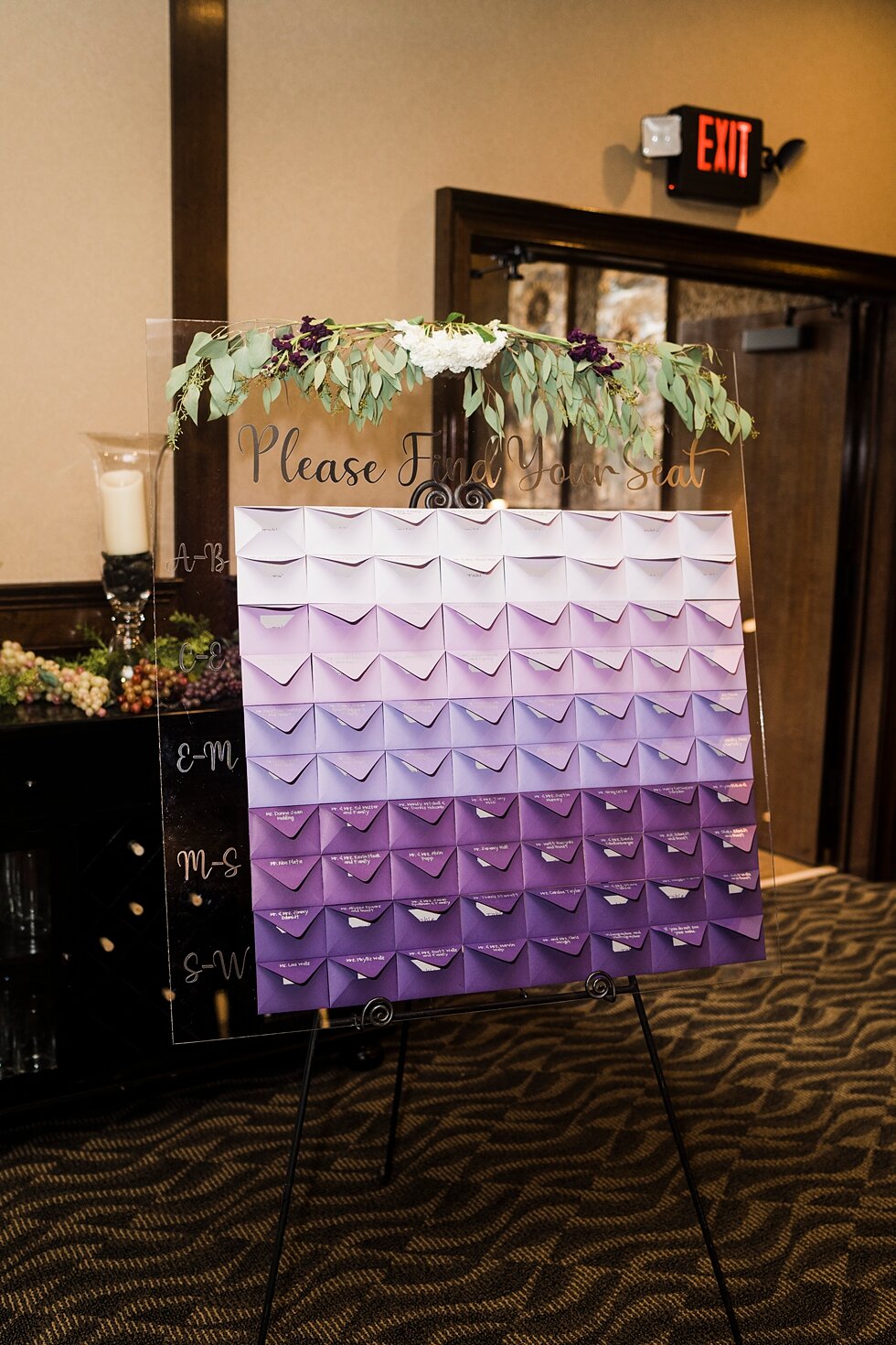  Lavender wedding envelopes for their seating chart to direct wedding guest where to sit at the reception dinner. wedding ceremony details stunning photography married midwest louisville kentucky #weddingphoto #love #justmarried #midwestphotographer 