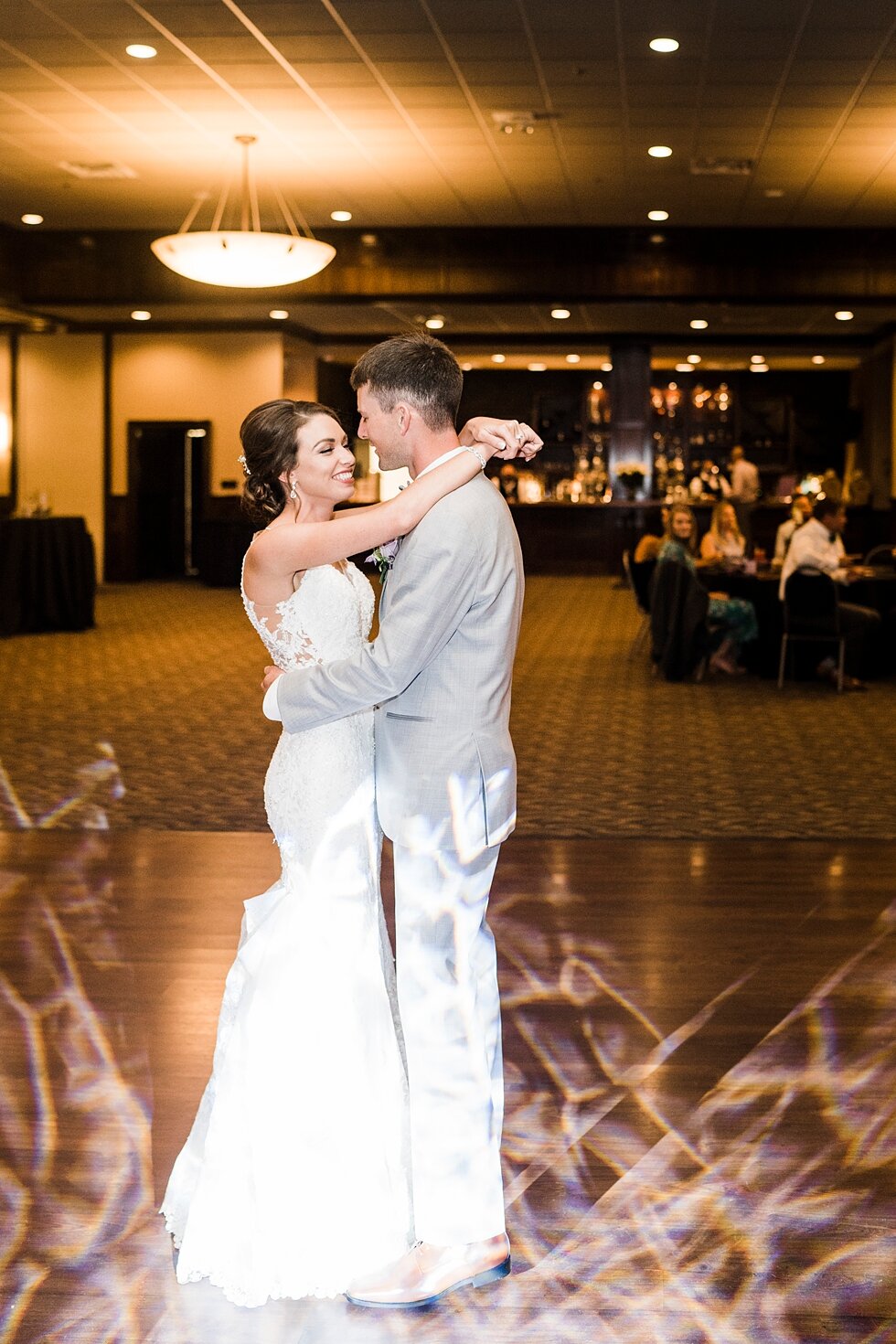  Bride and groom share their first dance together during their wedding reception. wedding ceremony details stunning photography married midwest louisville kentucky #weddingphoto #love #justmarried #midwestphotographer #kywedding #louisville #kentucky