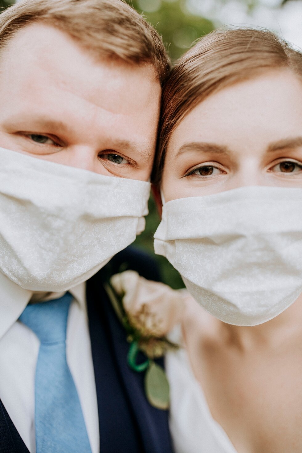  bride and groom portrait with masks for Covid 19 wedding  outdoor garden wedding ceremony at farmington historic plantation    #thatsdarling #weddingday #weddinginspiration #weddingphoto #love #justmarried #midwestphotographer #kywedding #louisville