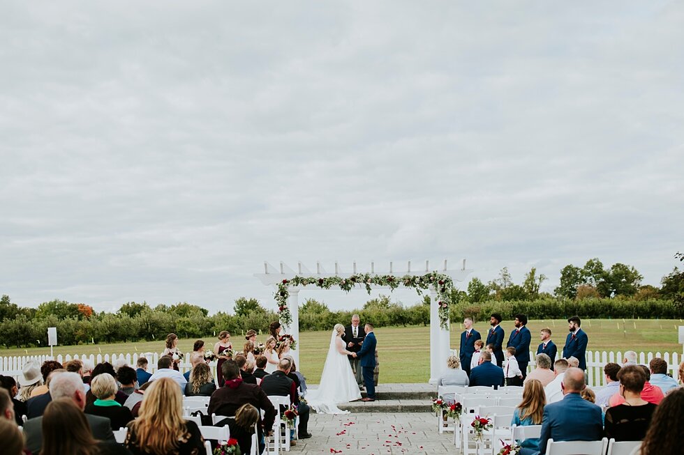  Fall wedding ceremony at Huber’s Orchard and Winery   #thatsdarling #weddingday #weddinginspiration #weddingphoto #love #justmarried #midwestphotographer #kywedding #louisville #kentuckywedding #louisvillekyweddingphotographer #weddingbliss #wedding