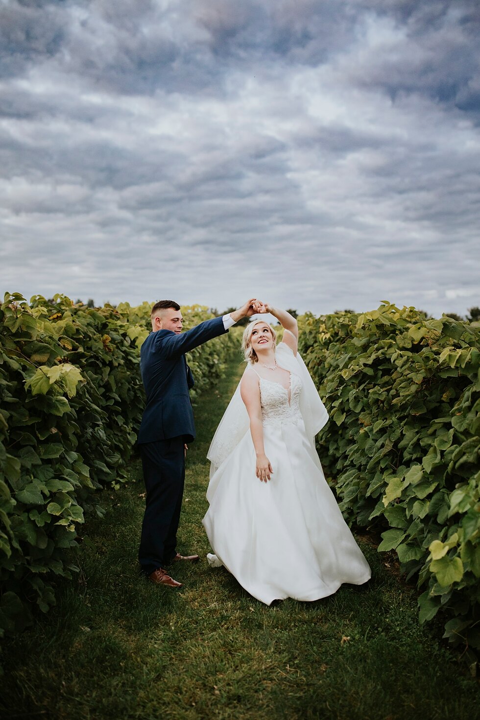  Bride and Groom portraits  in vineyard at Huber’s Orchard and Winery   #thatsdarling #weddingday #weddinginspiration #weddingphoto #love #justmarried #midwestphotographer #kywedding #louisville #kentuckywedding #louisvillekyweddingphotographer #wedd