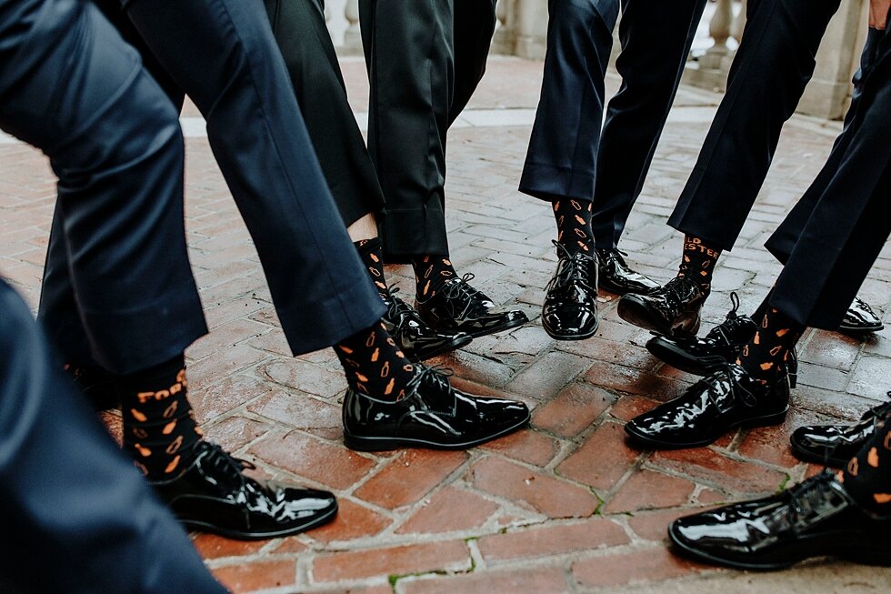  Shoes and socks of all the groomsmen as they display their fine attire just before the wedding. Brisk February winter wedding Pendennis Club Louisville, Kentucky southern wedding bride and groom carefree wedding breathtaking national register of his