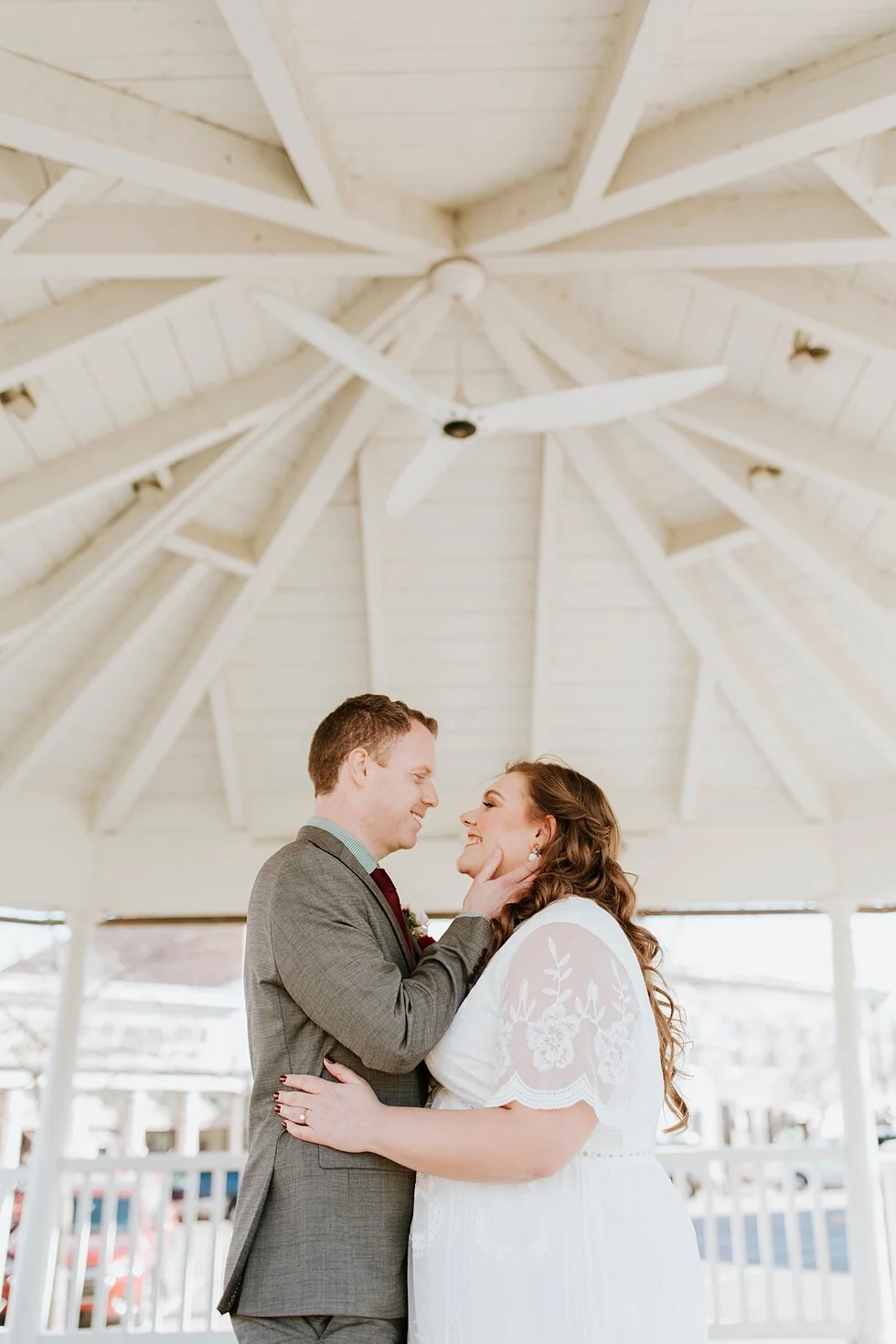 June bug community center where the bride and groom met for their pre ceremony photos with P&DBL. Southern wedding Indiana intimate wedding small ceremony microceremony corydon indiana professional photographer #winterwedding #backyardwedding #c