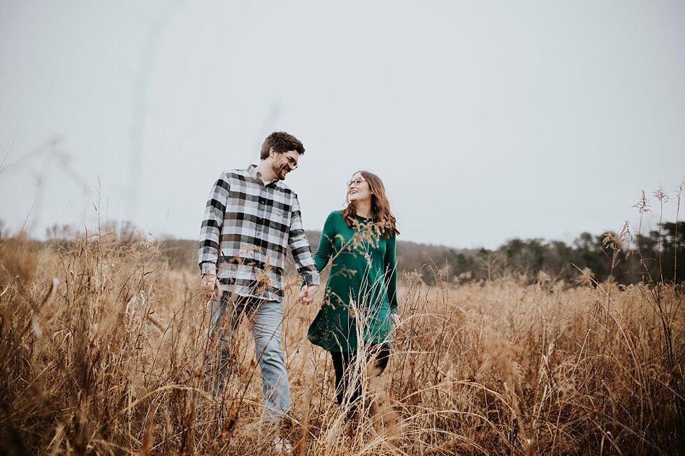  Louisville photographer winter engagement Bernheim Forest emerald green dress plaid shirt rainy day Kentucky couple outdoor engagement  #savethedates #engagementphotography   #gardenengagment   #photographyanddesignbylauren #padbl #bernheim #bernhei