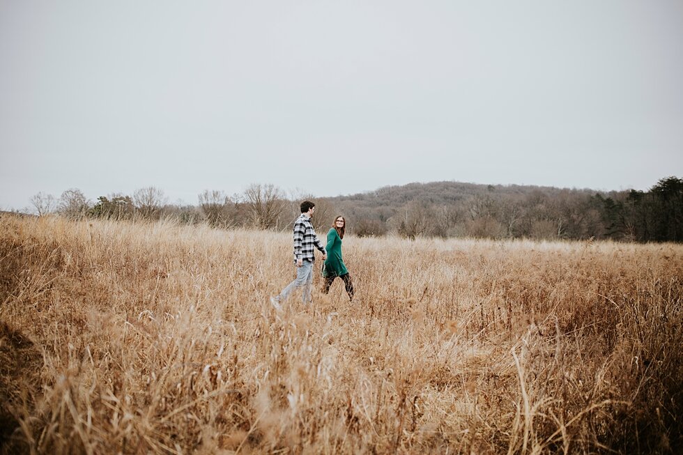  Louisville photographer winter engagement Bernheim Forest emerald green dress plaid shirt rainy day Kentucky couple outdoor engagement  #savethedates #engagementphotography   #gardenengagment   #photographyanddesignbylauren #padbl #bernheim #bernhei