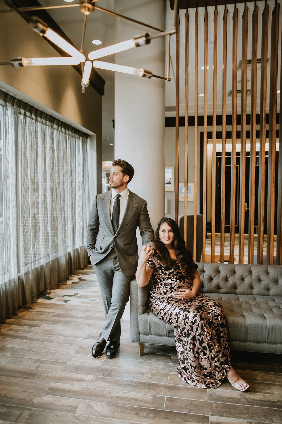  Formal elegant maternity session in Louisville, Kentucky for a couple that has all the grace and sophistication required to step into their roles as mom and dad. #maternitygoals #maternityphotographer #babybump #kentuckyphotographer #fancymaternitys