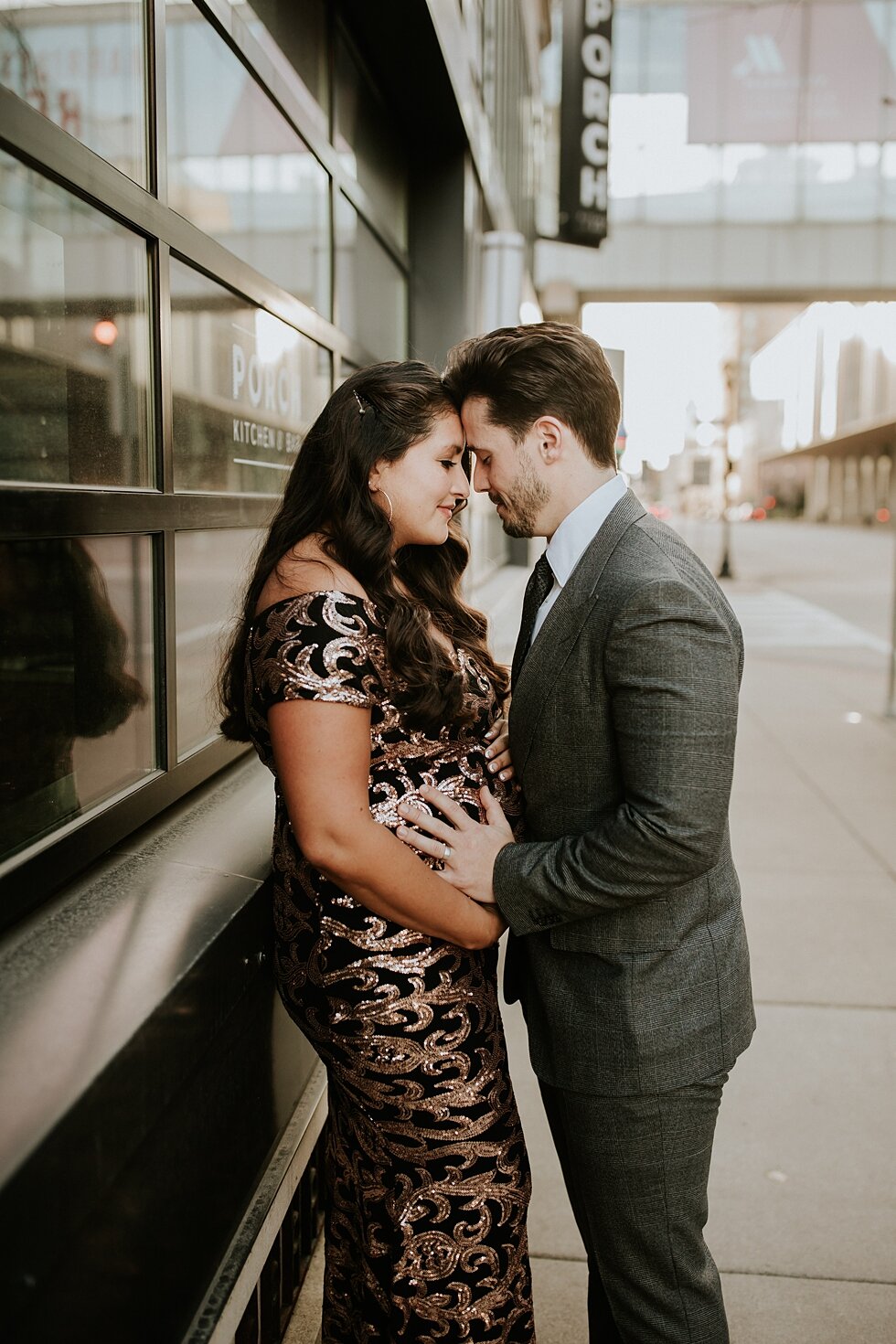  Outside of this beautiful Louisville, Kentucky building where this couple decided to wear formal attire for their elegant and sophisticated maternity session. #maternitygoals #maternityphotographer #babybump #kentuckyphotographer #fancymaternitysess