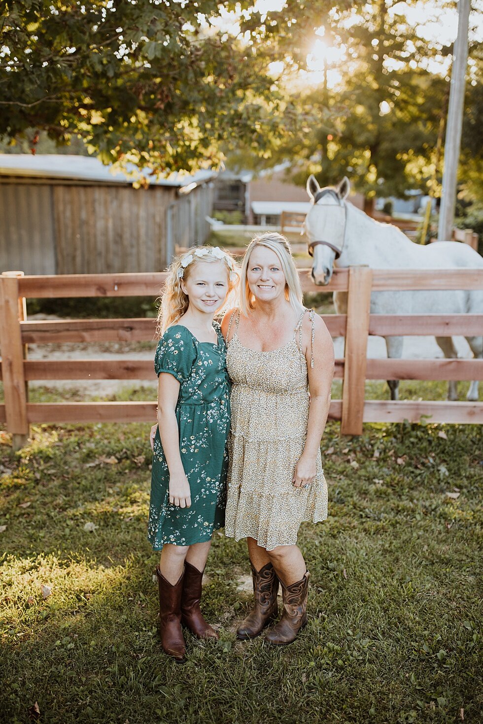  With hardly any height different, this mother and daughter team look almost more like sisters as they pose on this beautiful Midwest fall day. Fall Louisville Kentucky photographer mother daughter photography session portraits loving relationship we