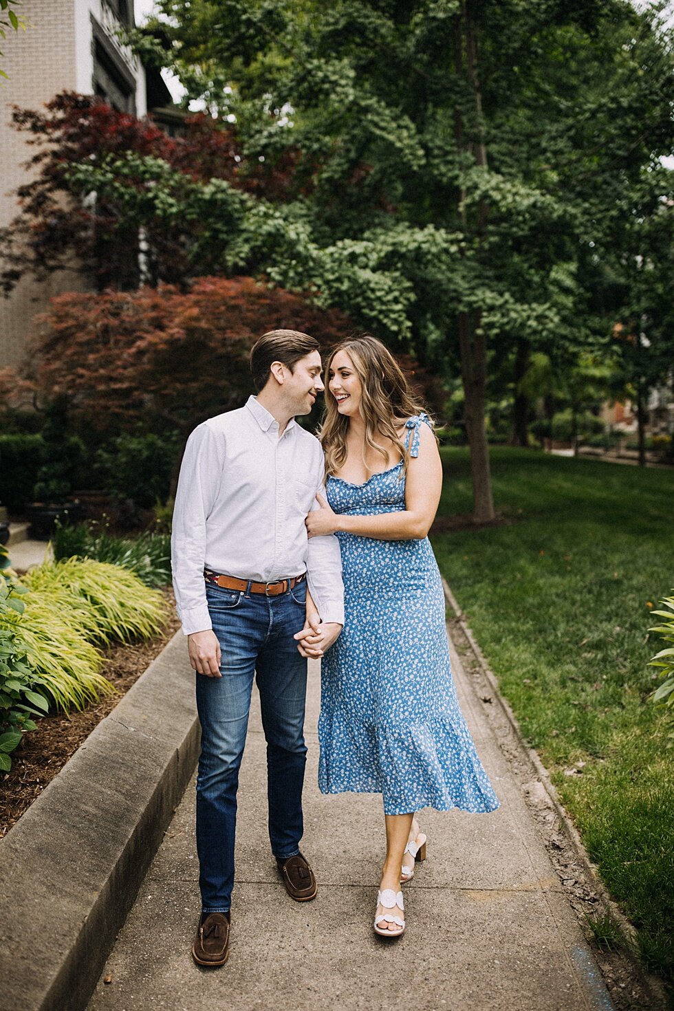  Arm in arm this wonderful engaged couple could not contain their excitement or their love as we took their summer engagement photos at St James Court! #engagementphotos #savethedatephotos #savethedates #engagementphotography  #StJamesCourt #gardenen