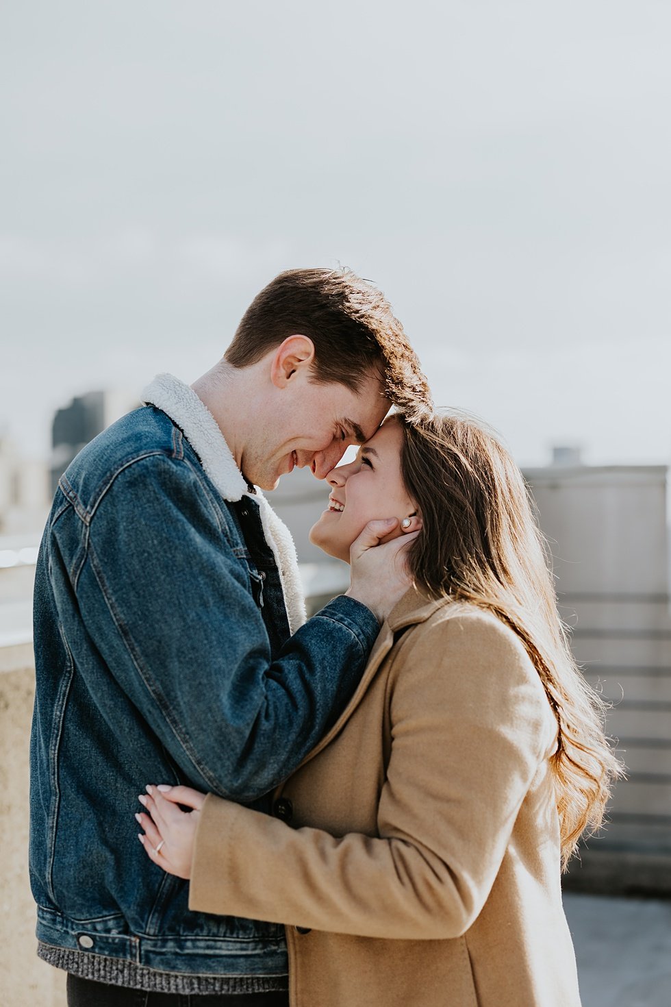  Rooftop engagement session downtown Louisville Kentucky 