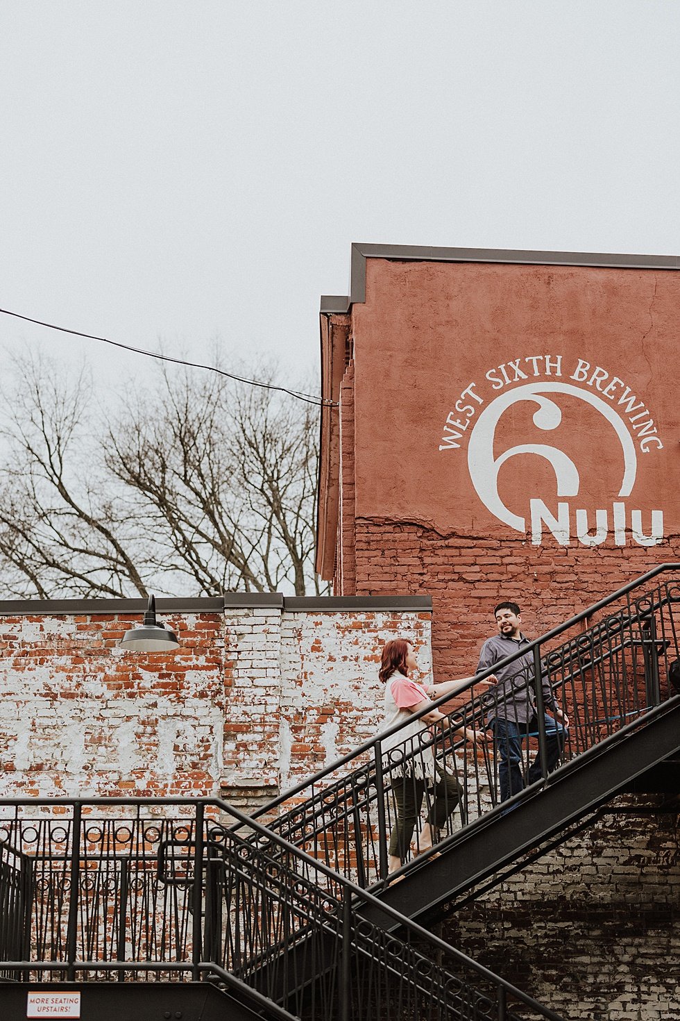  Engagement session at brewery in Nulu Louisville, Kentucky 