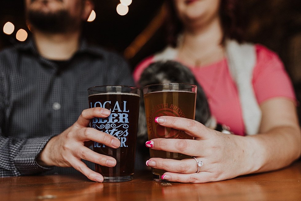  Engagement session at brewery in Nulu Louisville, Kentucky 