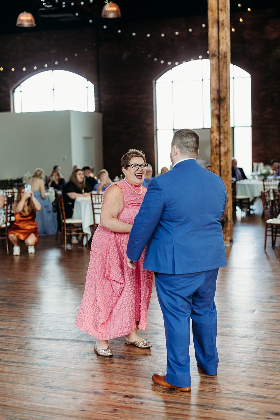  Father daughter amd mother son dance. Spring wedding at The Refinery Jeffersonville, Indiana 