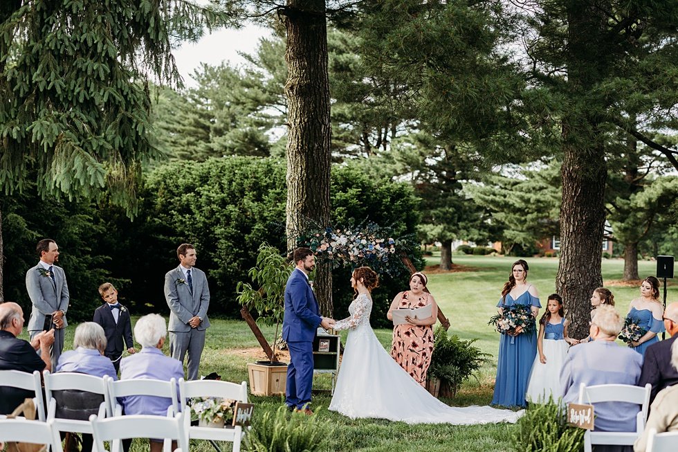  Outdoor wedding ceremony. Outdoor summer wedding at Villwock Farms , Edwardsport, IN 
