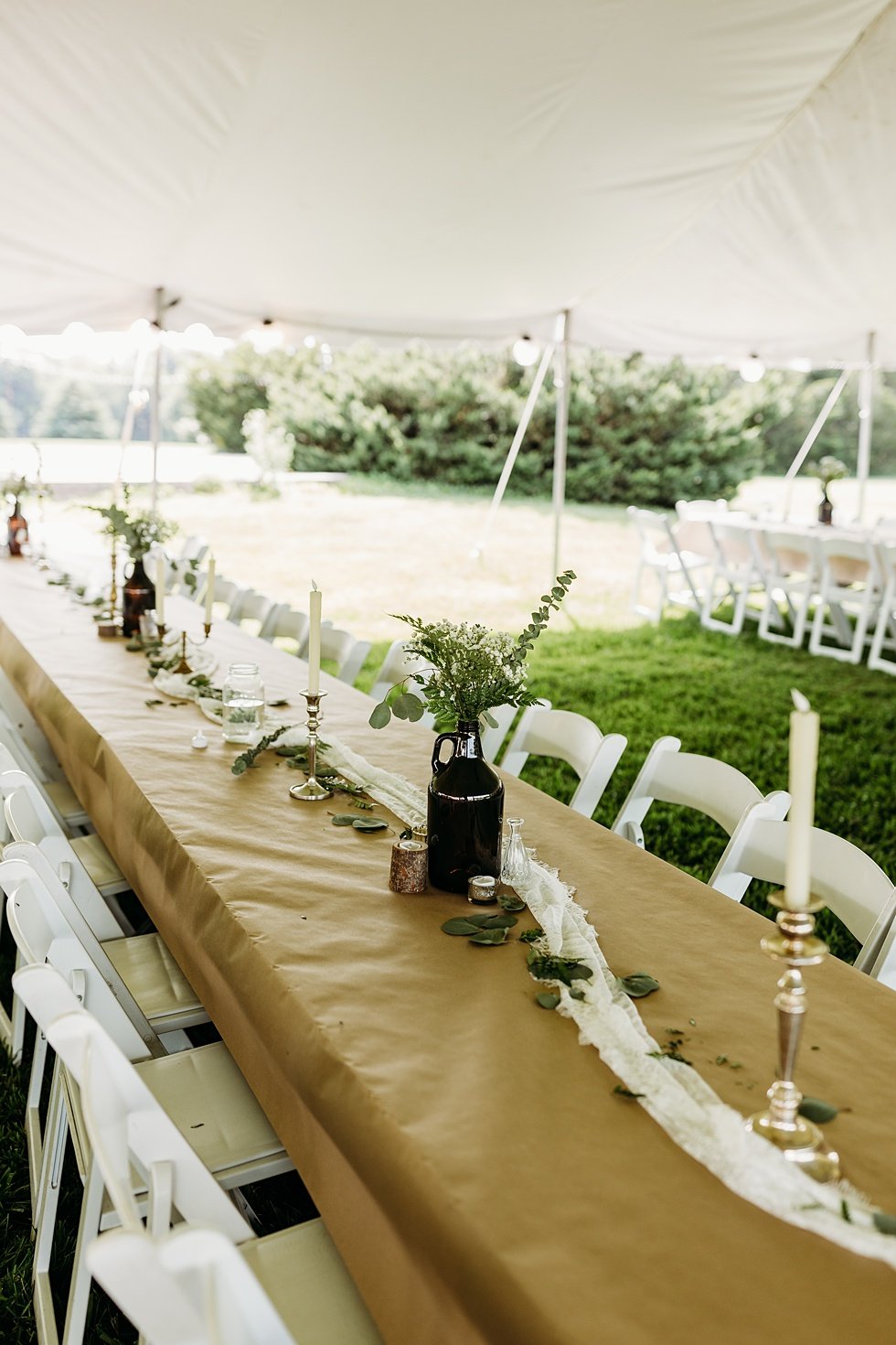  Outdoor wedding reception under tent. Outdoor summer wedding at Villwock Farms , Edwardsport, IN 