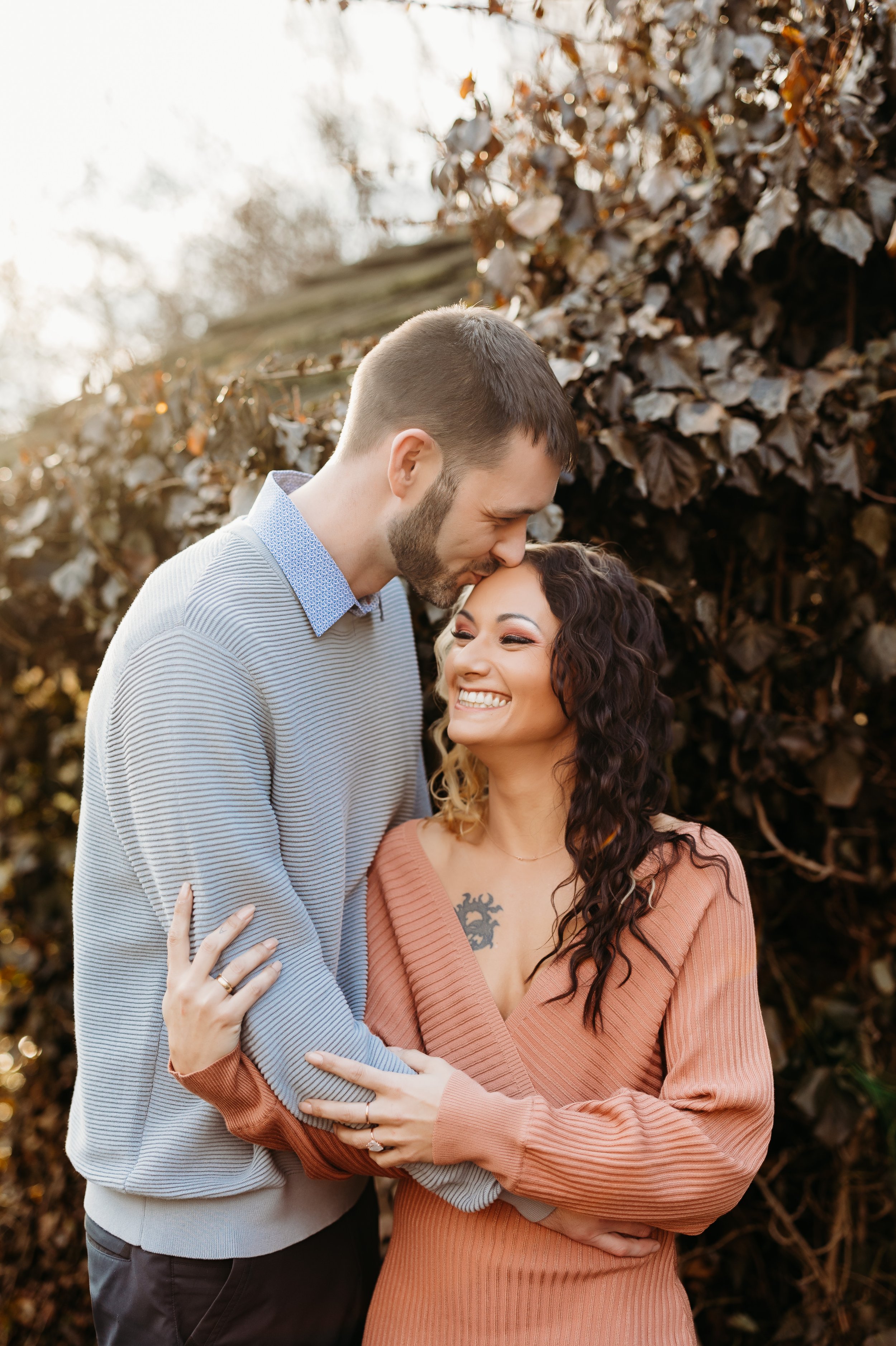  Engagement session at cpuples' home and property. Louisville, Kwntucky engagement photographer. 