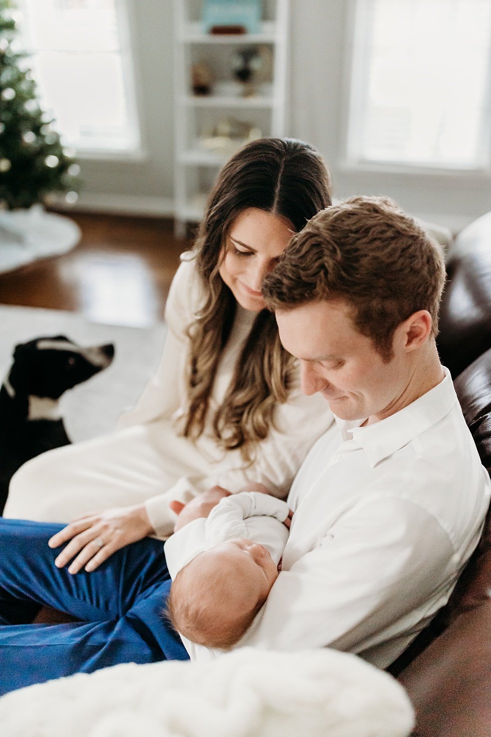  Modern in home lifestyle newborn session  