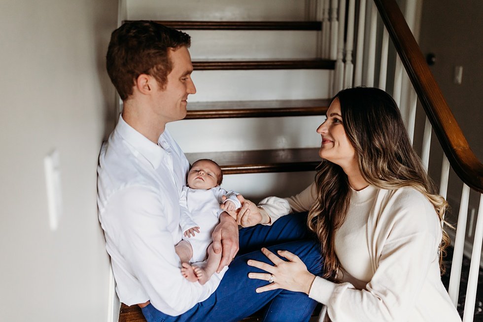  Modern in home lifestyle newborn session  