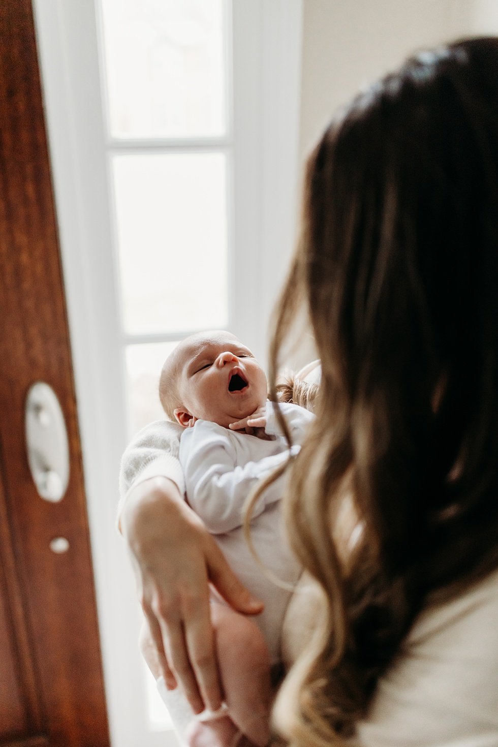  Modern in home lifestyle newborn session  