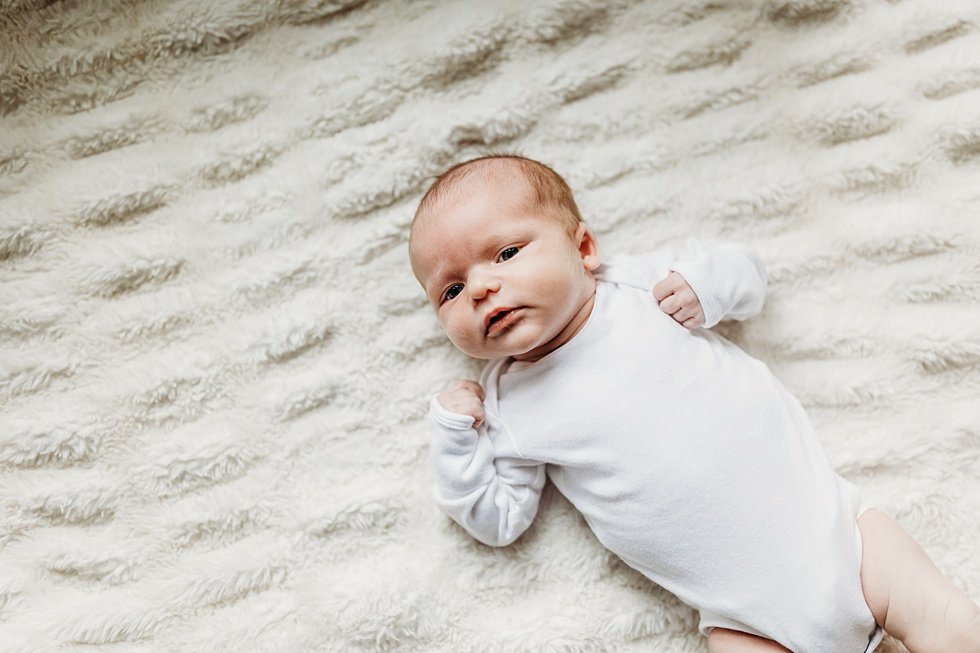  Modern in home lifestyle newborn session  