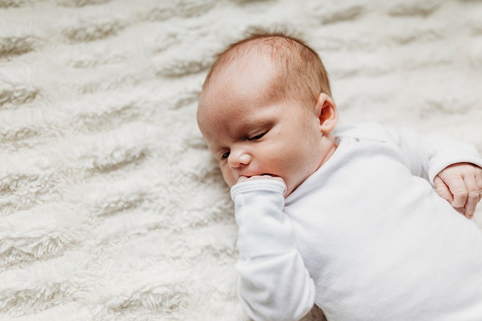  Modern in home lifestyle newborn session  