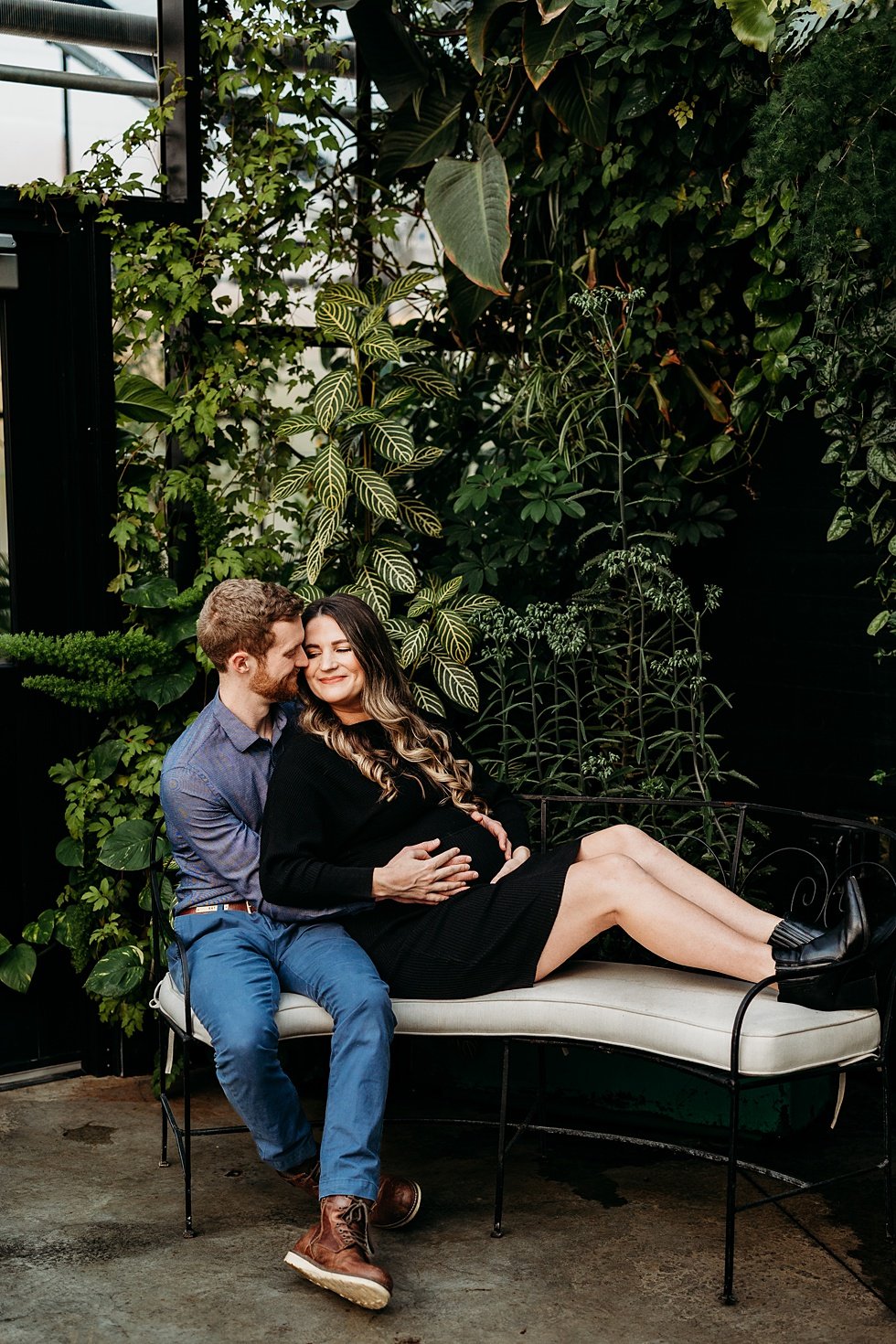  Maternity session at greenhouse and horse farm, Prospect Kentucky 