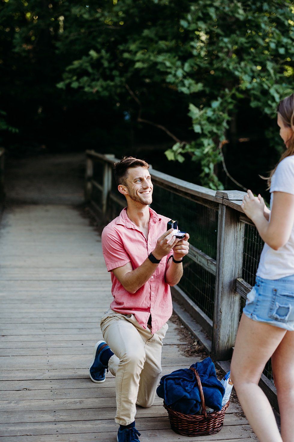  A surprise proposal and engagement session at Bernheim forest. 