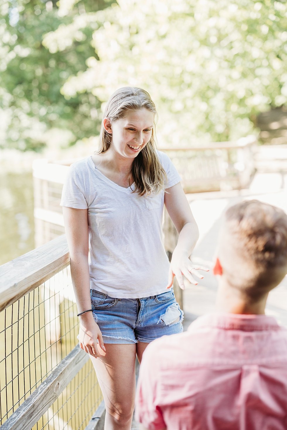  A surprise proposal and engagement session at Bernheim forest. 