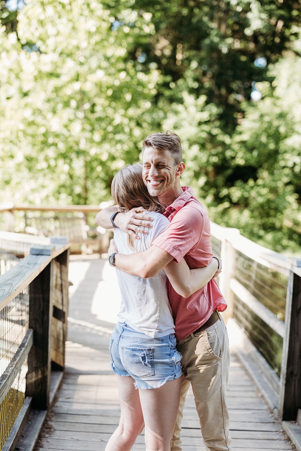  A surprise proposal and engagement session at Bernheim forest. 