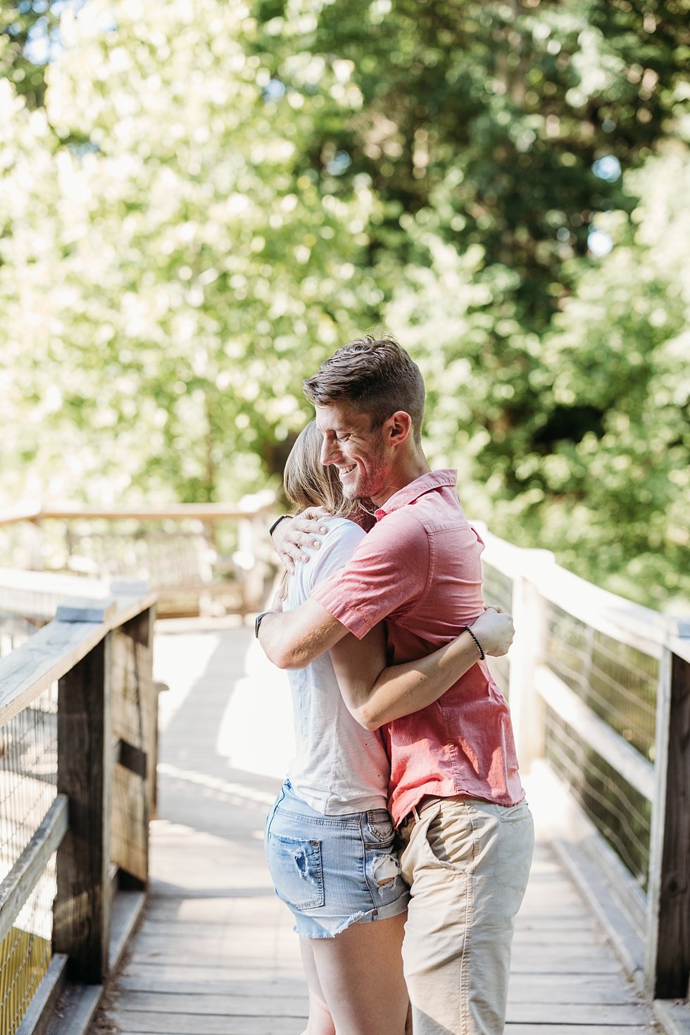  A surprise proposal and engagement session at Bernheim forest. 