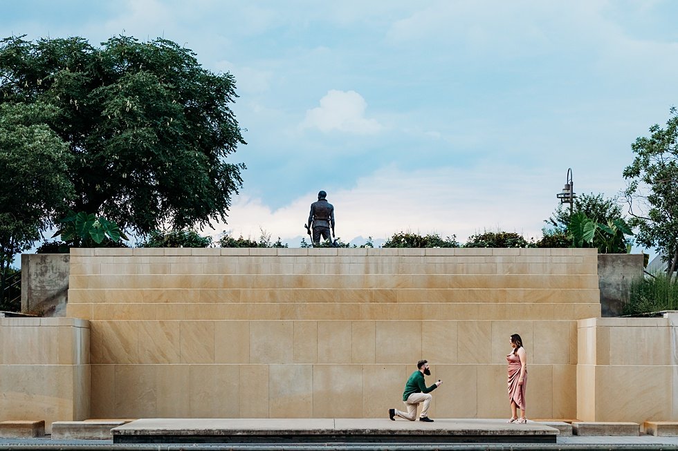  A surprise proposal and engagement session on the  Belvedere Louisville, Kentucky. 