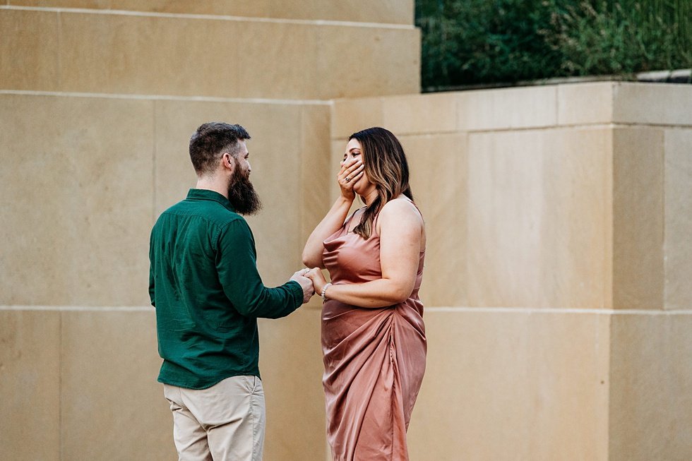  A surprise proposal and engagement session on the  Belvedere Louisville, Kentucky. 