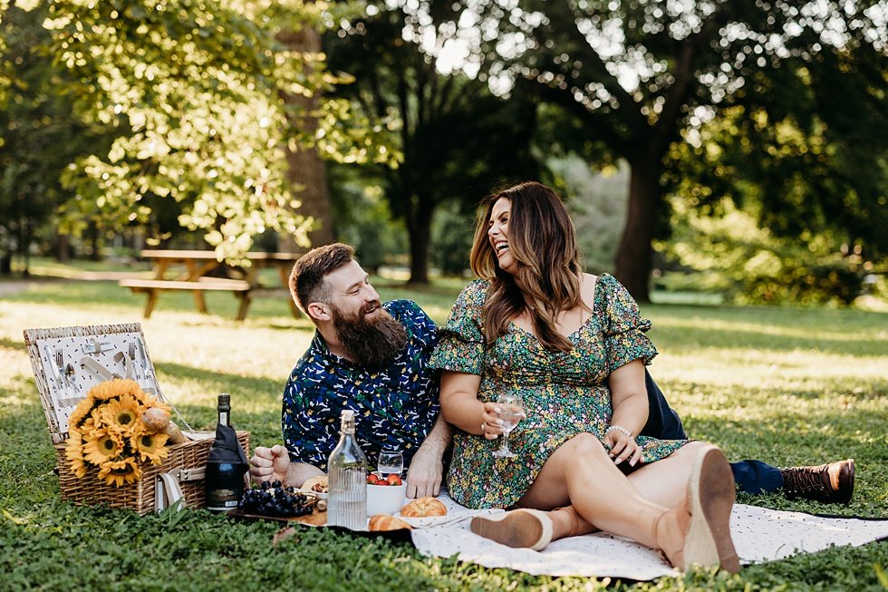  Picnic session in central park  followed by a surprise proposal and engagement session on the  Belvedere Louisville, Kentucky. 