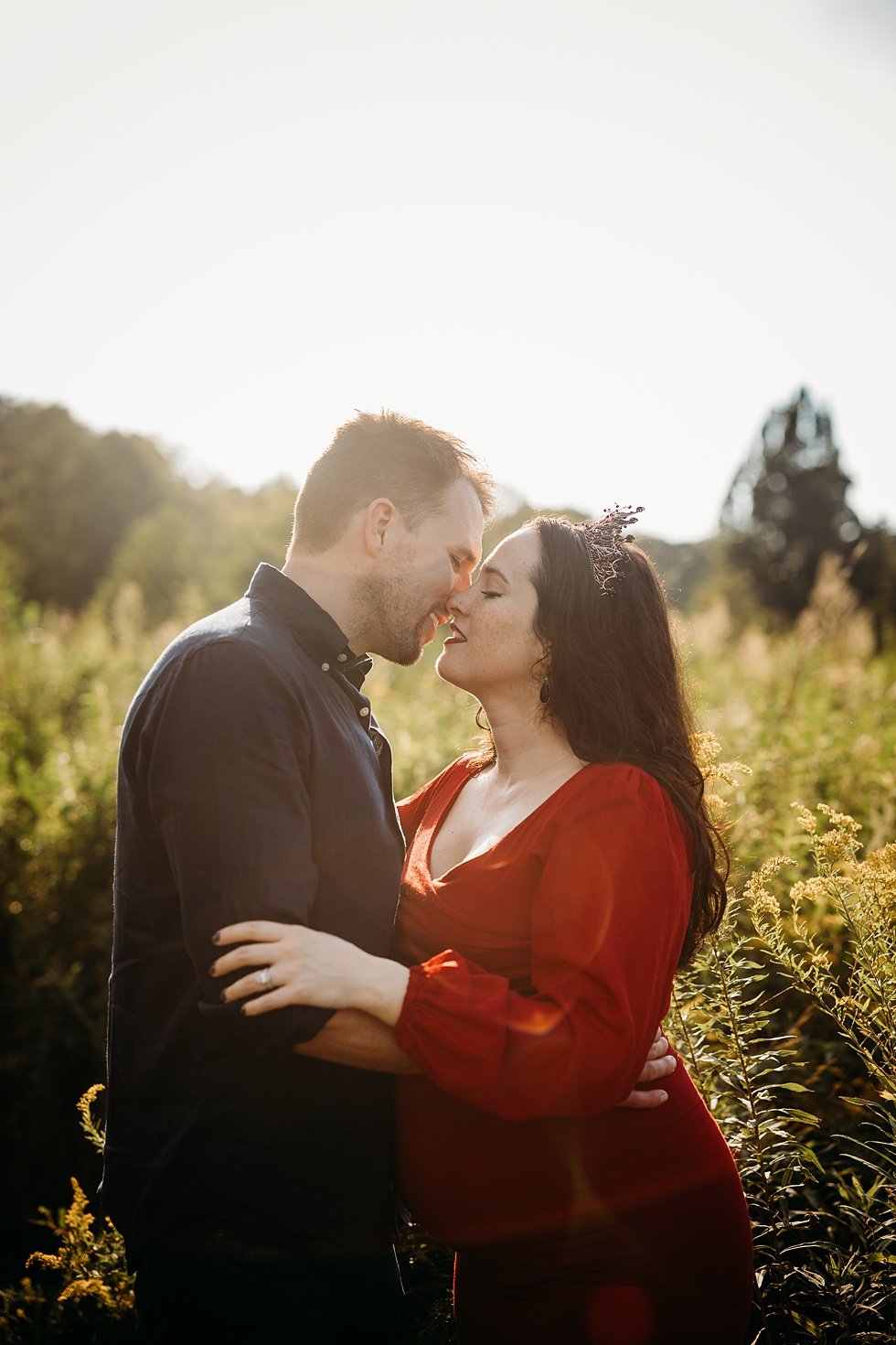  Dark and moody fairytale maternity session at Bernheim Forest 